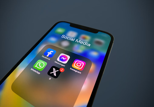 An iphone screen with social media apps 